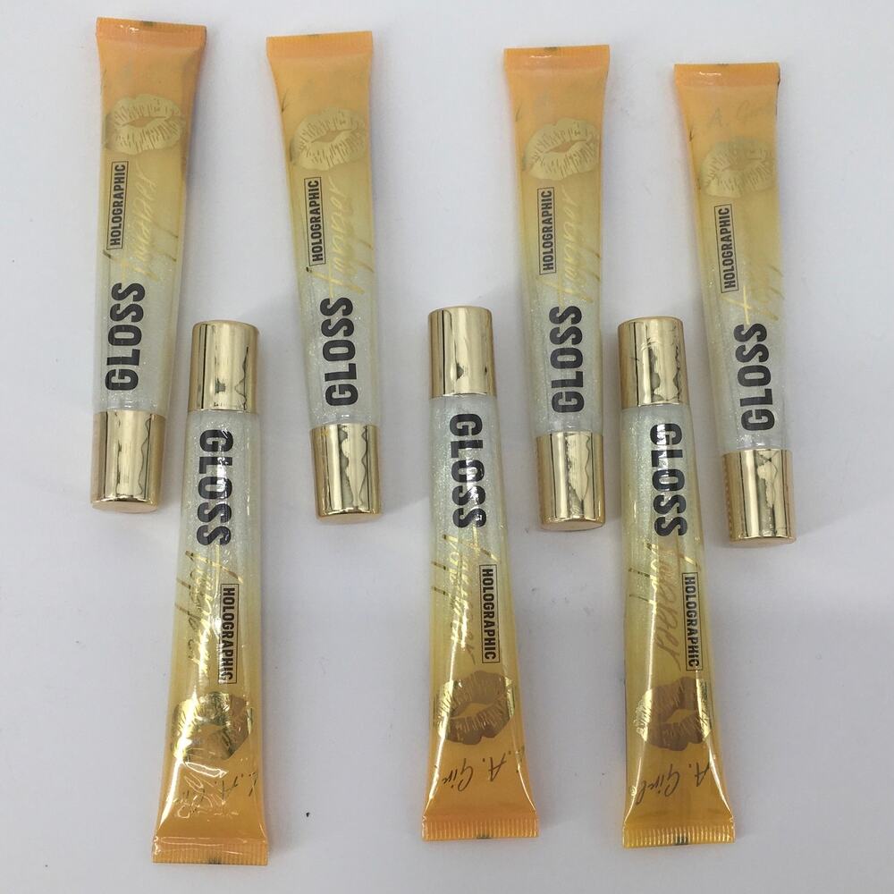 L.A. Girl Holographic Topper Lip Gloss Lot of 7 Tubes NEW Shimmer Iridescent